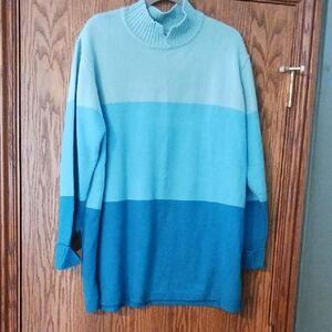 Women's Stitches In Time Pullover Split High Color Knit Sweater